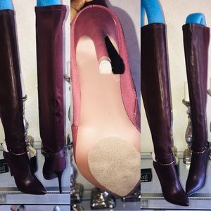 Bordeaux over the knee Boots